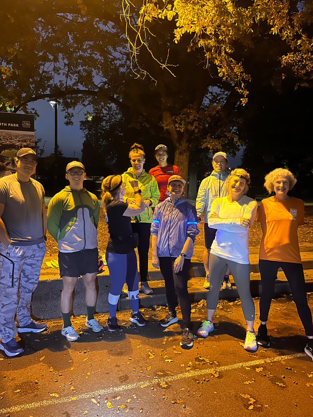 Striderz run club runners at the track